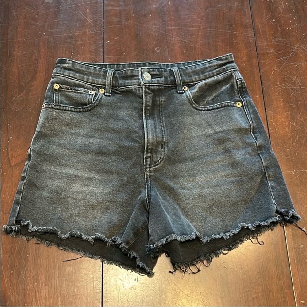 American Eagle High Rise ‘90s Boyfriend Shorts - Black size 2